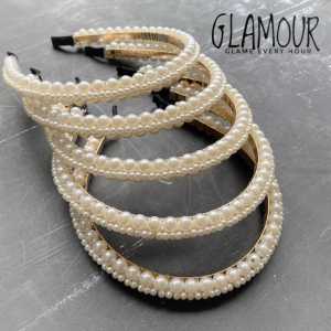 (COD) BANDO KAWAT MUTIARA KOREA | BANDO MUTIARA IMPORT | PEARL HEADBAND | BANDO ZIGZAG MUTIARA KOMBINASI
