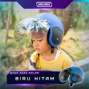 Helm anak bogo laki laki perempuan polos 2 3 4 5 6  Biru Hitam