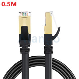 Cat6 Gold-Plated Ethernet Cable 0.5m To 10m High Speed Metal Interface Internet Lan Cable For Outdoor Indoor.