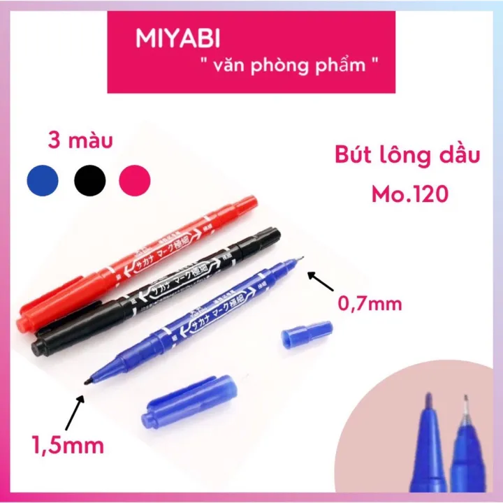 Bút lông dầu Zebra - Bút dạ kính viết đĩa CD Mo120 cao cấp màu xanh/đen/đỏ-2 đầu - không xóa được- dùng cho văn phòng-viết được lên nilon, sắt , gỗ-Giá rẻ | Lazada Việt Nam