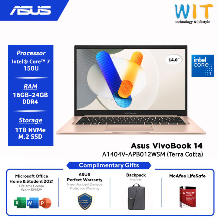 Asus VivoBook 14 A1404V-APB012WSM (Intel Core 7-150U /16GB-24GB - Main Image