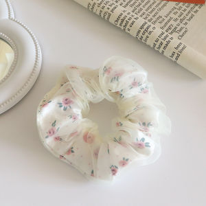 Scrunchies cột tóc vải 2 lớp kèm họa tiết hoa nhí dễ thương H34
