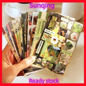 SQ Stationery [Flash Sale] 30Sheets Kawaii Japanese Showa Style Cuisine Dessert Glitter Film Sticker Book DIY Handmade Scrapbook Aesthetic Stationery