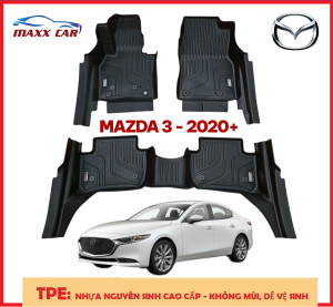 MAZDA 3 -Thảm lót sàn MAXXCAR nhựa TPE nguyên sinh đúc 5D cho xe MAZDA 3 2020+ BẢN Sedan và Sport.