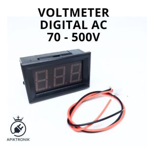 DIGITAL Voltmeter Digital AC 70-500V Pengukur Tegangan PLN 2 kabel