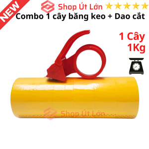 Combo 1 cây băng keo màu kèm dao cắt băng keo mỗi cây là 100yard Rộng 47cm lõi giấy 3mm mỗi cây 6 cuộn