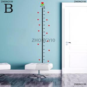 [COD] ZHONGYI0 heart wall sticker baby growth chart under sea animal height measure decal