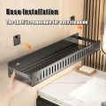 Punch-free Wall-mounted Bathroom Organizer Storage Rack Shampoo Holder Kitchen Spice Rack Waterproof. 