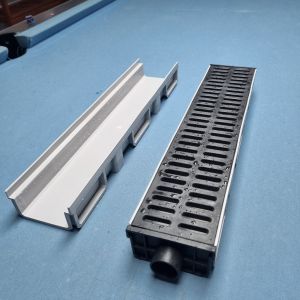 ECOdrain ID100x60x500mm Cống thoát nước lắp ghép cỡ nhỏ Tải trọng 1.5 tấn nắp nhựa PP/Inox.