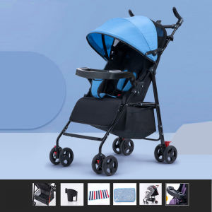 Xe đẩy nôi cho bé cao cấp ngả lưng 3 chế độ bốn bánh kép có khóa chống trượt Xe đẩy gấp gọn cho bé MK23-008