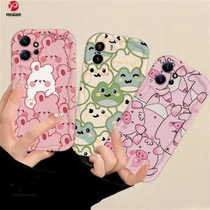 ID (Lokal Ready) Casing hp Xiaomi Poco X5 5G Poco C40 Poco M3 Pro Poco X3 NFC M3 X3 GT M5S Couple Lucu Pasangan Kartun Babi Kelinci Frog 3D Wavy Curved Edge Case
