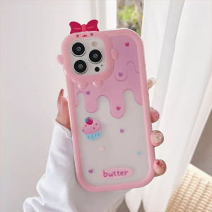 Case Xiaomi Redmi Note 12 Pro 4G Poco C40 Casing Cute Cake Monster Camera Transparant Premium