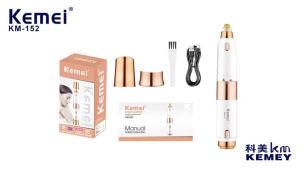 Kemei 2 in 1 Epilator Cordless Face Hair Remover Shavers Electric Women Hair Remover Care KM-152