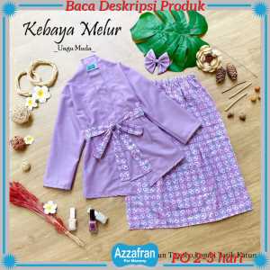Kebaya Melur | Kutu Baru Katun Anak Perempuan | Kostum Carnaval Baju Adat Jawa Sunda | Azzafran