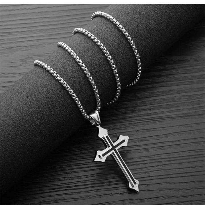 Personality Cross Pendant Necklace Street Style Jewelry