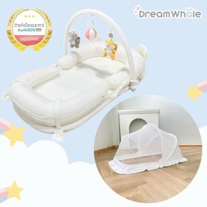 ที่นอนรังนก Nest 4in1 หายใจผ่านได้ ที่นอนเด็กแรกเกิด แถมมุ้ง แถมโมบายครบเซต ปลอดภัย ซักได้ พกพาได้ สำหรับแรกเกิดถึง 2 ขวบ แบรนด์ DreamWhale