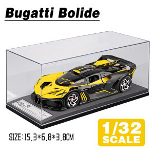 LEO 1:32 Acrylic Box Bugatti Bolide Diecast Model Car Alloy Cars Toys Collection Gift For Kids Boy Girl