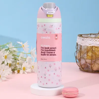 SG【100% Authentic]】Owala FreeSip 24oz 32oz Insulated Stainless Steel SportsWater Bottle with Straw BPA-Free