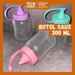 Botol Saus 300ML Multifungsi Wadah Condiment Kecap Saos Minyak Leak-Proof Bahan Plastik Food Grade