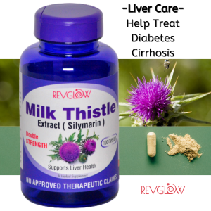 Revglow Milk Thistle Extract Double Strength Silymarin 400mg 100 capsules Cleanse the liver & promotes skin care