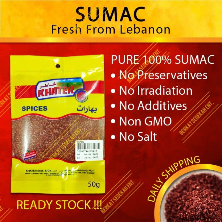 SUMAC LEBANON JORDAN TURKI 50G@100G / 100% ORIGINAL PURE SUMAC / SUMAC ...