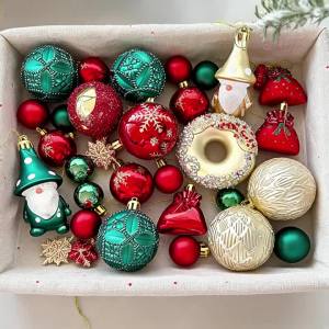 ≮927≯ Rudolph the Elf Donut Christmas Tree Ornament Christmas Decoration Painted Gift Set Christmas Tree Hanging Decor