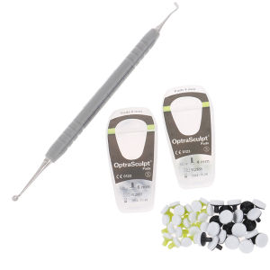 Dental Composite Light Cure Resin Holder Foam Pads L/S Resin Molding Dental Veneer Carving Tool