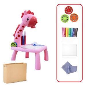 BEIBEI Painting Set Led Projector Drawing Table Multifunctional Giraffe Giraffe Painting Desk LED Projector Board Paint Tools LED Projector Painting Board Children