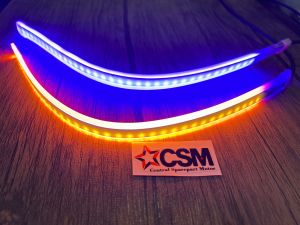 Lampu LED Alis Tempel DRL 60CM Mobil Motor 60 CM Sein Running Welcome Mode Flexible Sen Rem Mundur