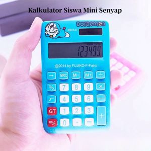 Kalkulator Portable Karakter Doraemon/Hello Kitty 12 Digit Warna-Warni