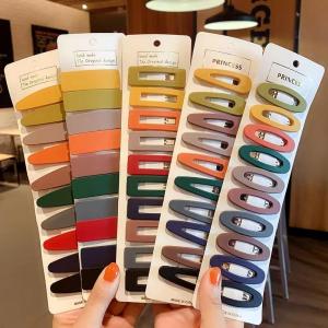 New Women Frosted 10Pcs/set Korean Macaron Fashion Hair Clip BB-Hairpin Girl Bangs Clip Headdress Hair Tie Hair Clamp