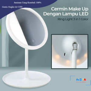 ORZ Cermin Make Up 17cm dengan Lampu LED Ring Light 3 in 1 Color - HZJ-033