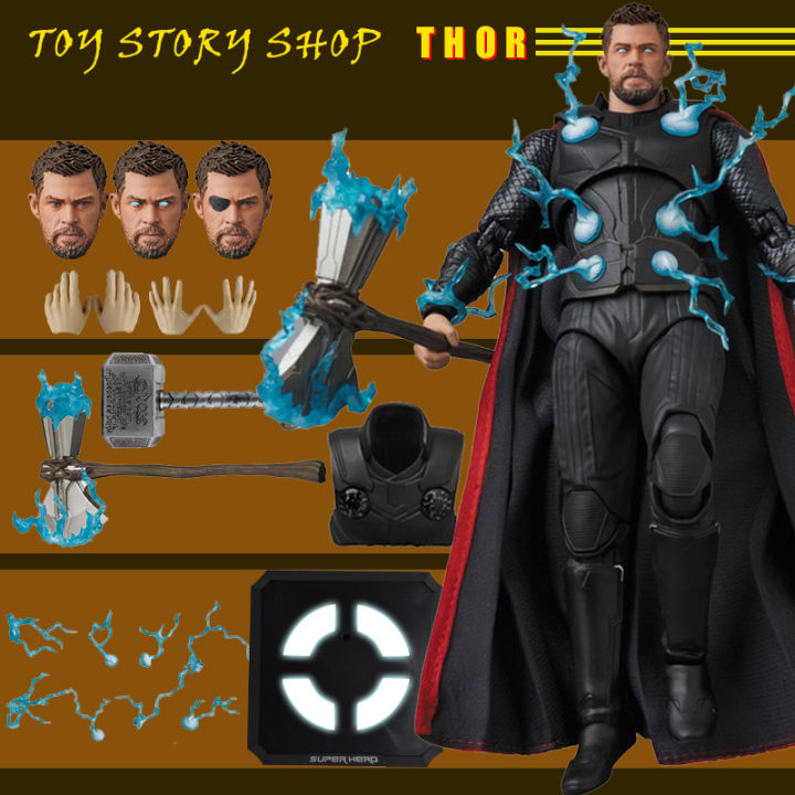 MAFEX 104รุ่น Avengers Thor ตุ๊กตาแอคชั่นของเล่นพร้อมกล่อง