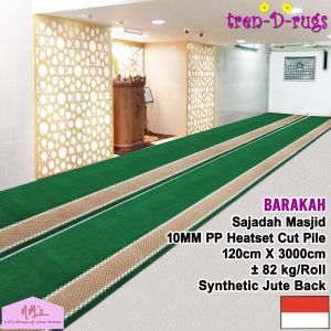 Tren-D-rugs Sajadah masjid karpet sejadah motif turki turkey alas sholat mushola 1 roll gulungan panjang shaf 30 meter tebal halus 1.2x30 - NMs