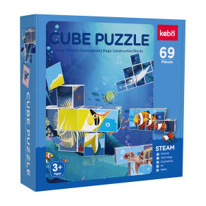 69 pcs Fish Themed Magnet Cube Puzzle