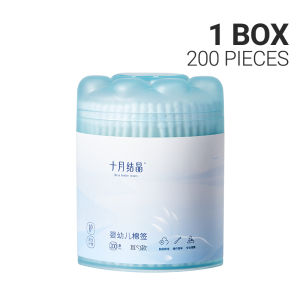 Tăm Bông Trẻ Em TEN-M JOURNEY 200 Cây Đầu Xoắn Mềm Dùng Lấy Ráy Tai Vệ Sinh Mũi Tai Dịu Nhẹ Cho Trẻ Sơ Sinh Và Trẻ Nhỏ