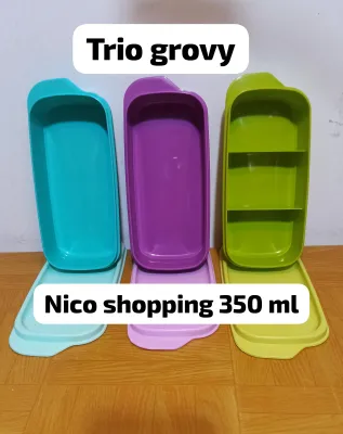kotak makan mini sekat 3.. 1 paket isi 3 pcs 350 ML warna. Nico shopping