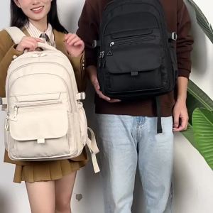 AE Highly stylish Japanese-style large-capacity backpack for junior high school girls high school students and college students simple and versatile backpack