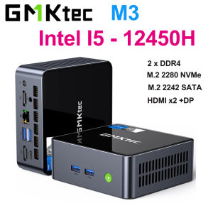 GMKtec NucBox M3 I5 12450H DDR4 32GB NVME 1TB SSD Windows 11 Pro 1 WiFi6 BT5.2 Gaming Computer PC 2.5G Lan HDMI Type-C Desktop Gamer Computer