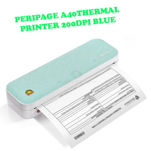Peripage A40 200DPI BLUE Portable A4 Printer Mini Inkless Thermal Paper Wireless Bluetooth Phone Photo Printer Documents Moving Office and business Tools For Tattoo Artist