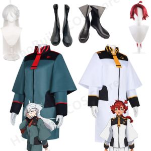 Lynn Cosplay Costume Women Anime Mobile Suit Gundam The Witch From Mercury Fantasy Halloween Wigs Outfits For Disguise Role Play h2610