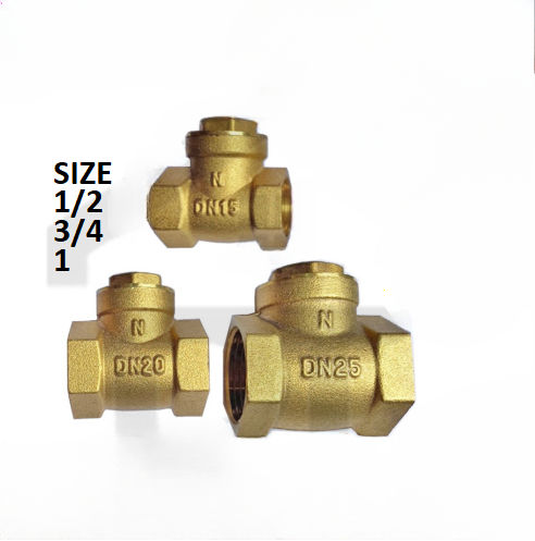 Female Thread Brass Non-return Swing Check Valve Prevent Water Backflow ...