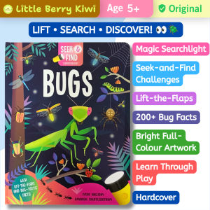 Seek and Find Bugs | Interactive Kids Activity Book | Magic Searchlight Lift-the-Flap | Age 5+ | Children Education Learning Bedtime Story Birthday Gift Present Idea