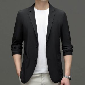 เสื้อสูทผู้ชายสไตล์เกาหลี ระดับไฮเอนด์ สีพื้น บาง กระชับ สำหรับธุรกิจและลำลอง