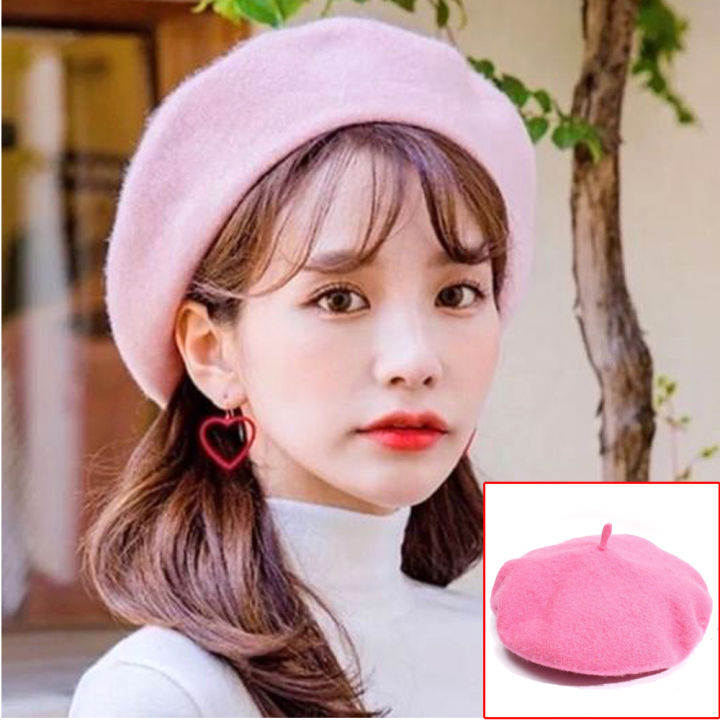 💥สต็อคไทย💥 หมวกเบเร่ต์ beret (ผู้ใหญ่) หมวกเบเร่ต์สีพื้นสไตล์ฝรั่งเศส ...