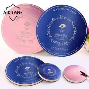 AICRANE 50% Cotton Watercolor Book 300gsm Medium Texture Paper for Travel Sketch books Art Supplies for Artist