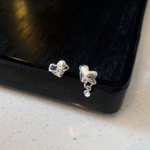 ARA EARRINGS - Anting Wanita Tindik Tusuk Telinga Perak Simple Kecil Lucu Aesthetic Model Love Hati Perhiasan Aksesoris Fashion Korean Style Kekinian [H3-3]