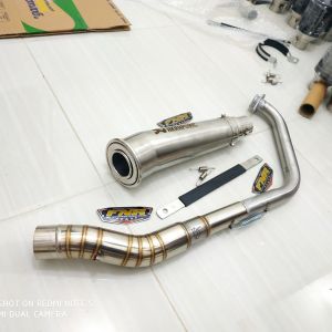 Knalpot Akrapovic Megaphone Stainless Fullsystem R15-CBR150R-CB150R-MX
