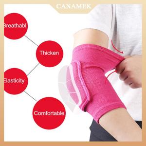 [CANAMEK] 2PCS Elastic Elbow Pads Thickened Sponge Elbow Knee Protectors Guard Basketball Volleyball Arm Sleeve Pad Adults Children