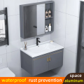 Aluminum Mirror Cabinet Bathroom Cabinet With Mirror Wall Lavatory Sink Complete Set Bathroom Sink Cabinet Wash Basin. 